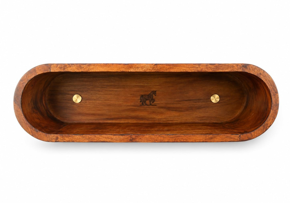 Solid Teak Wood Floating Wall Shelf - 2